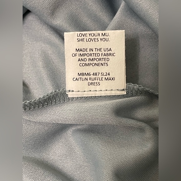 Show Me Your MuMu Light Blue Caitlin Ruffle Maxi Dress Size Small - Picture 6 of 7